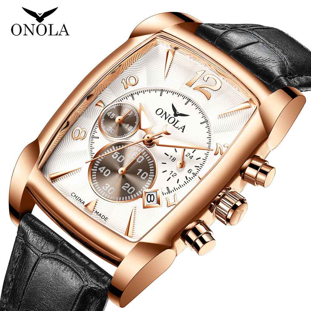 ONOLA Cognac 6818 Men's Chronograph-Style Watch