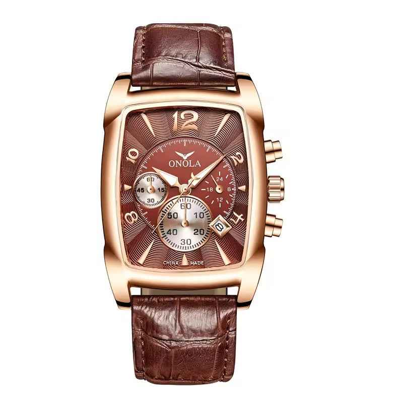 ONOLA Cognac 6818 Men's Chronograph-Style Watch