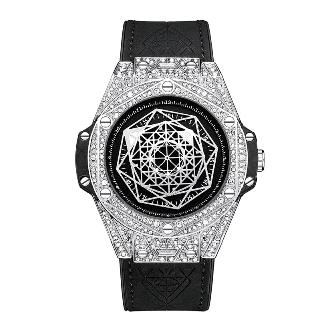 ONOLA Aurora Pavé Men's Crystal-Set Quartz Watch