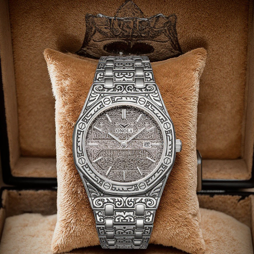 ONOLA Sovereign 3812 Men's Vintage Engraved Quartz Watch