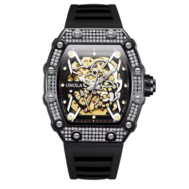 ONOLA Blackstone 3829D Men's Skeleton Automatic-Style Watch