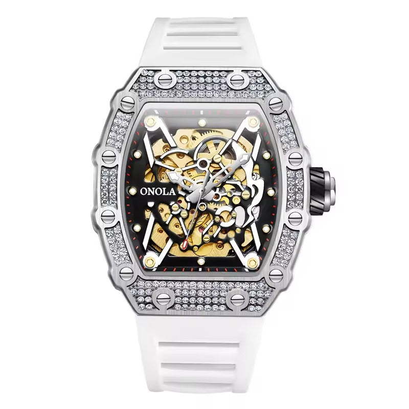 ONOLA Blackstone 3829D Men's Skeleton Automatic-Style Watch