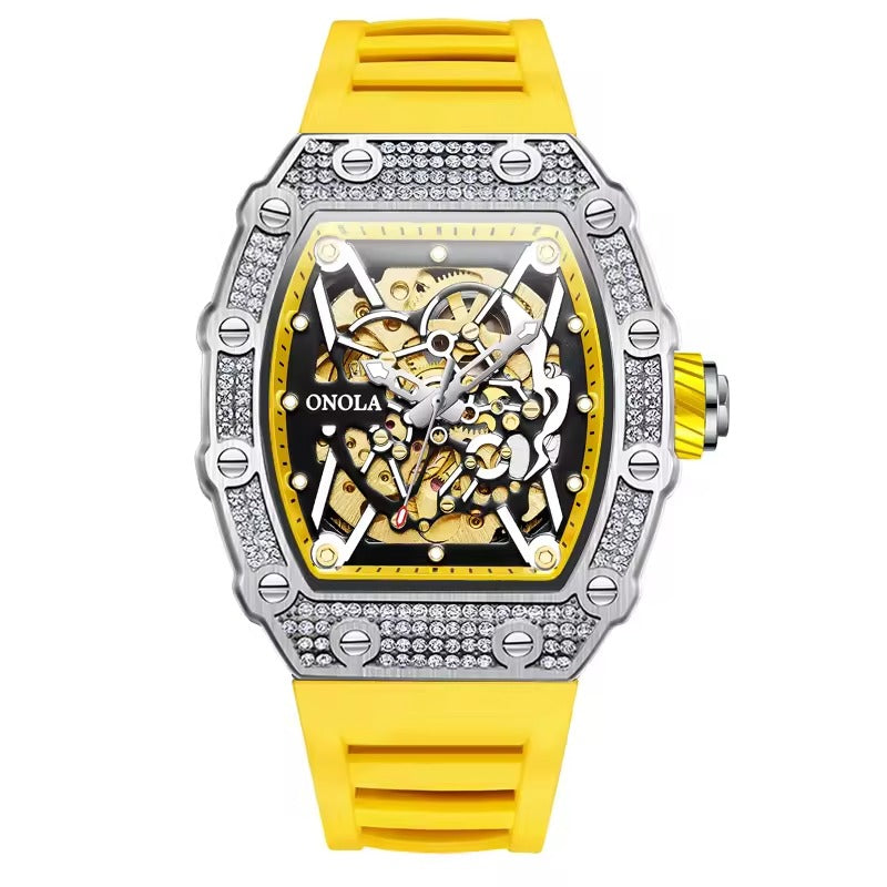 ONOLA Blackstone 3829D Men's Skeleton Automatic-Style Watch