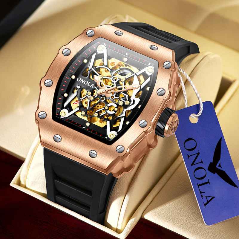 ONOLA Alabaster 3829 Men's Skeleton Watch