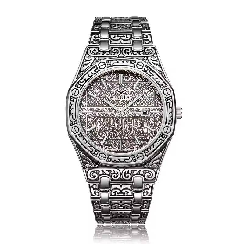 ONOLA Sovereign 3812 Men's Vintage Engraved Quartz Watch