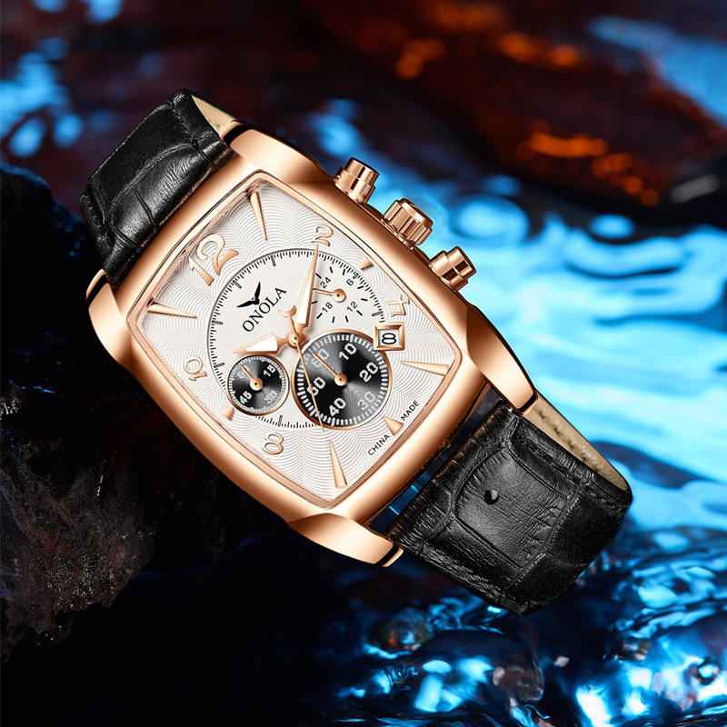 ONOLA Cognac 6818 Men's Chronograph-Style Watch