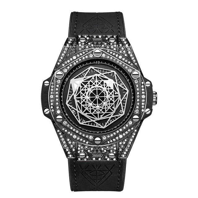ONOLA Aurora Pavé Men's Crystal-Set Quartz Watch