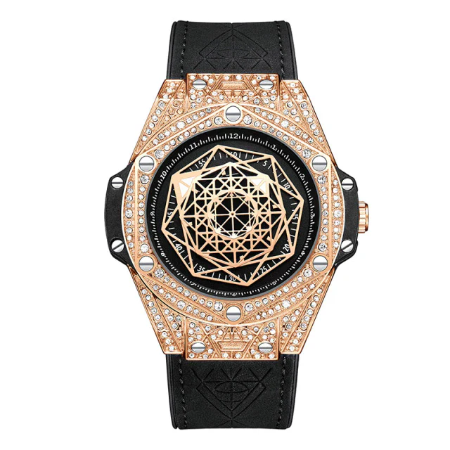 ONOLA Aurora Pavé Men's Crystal-Set Quartz Watch