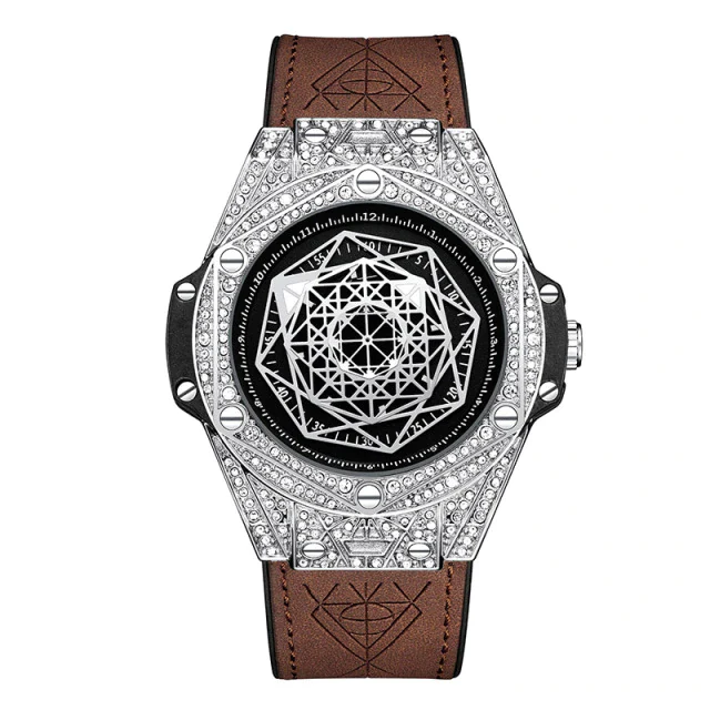 ONOLA Aurora Pavé Men's Crystal-Set Quartz Watch