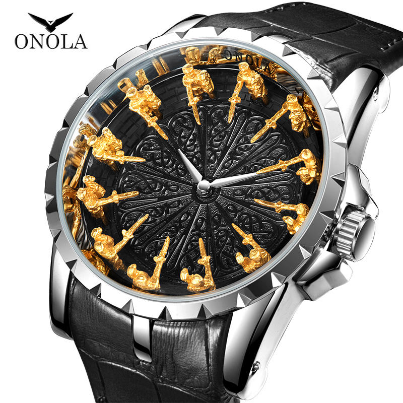 ONOLA Reaper 2020 Men's Skull-Motif Quartz Watch