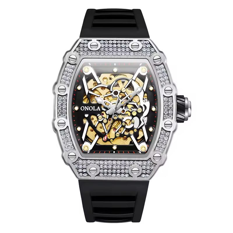 ONOLA Blackstone 3829D Men's Skeleton Automatic-Style Watch