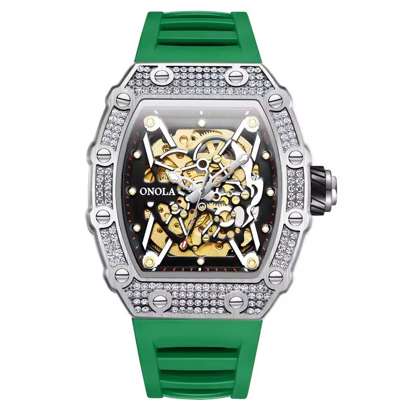 ONOLA Blackstone 3829D Men's Skeleton Automatic-Style Watch