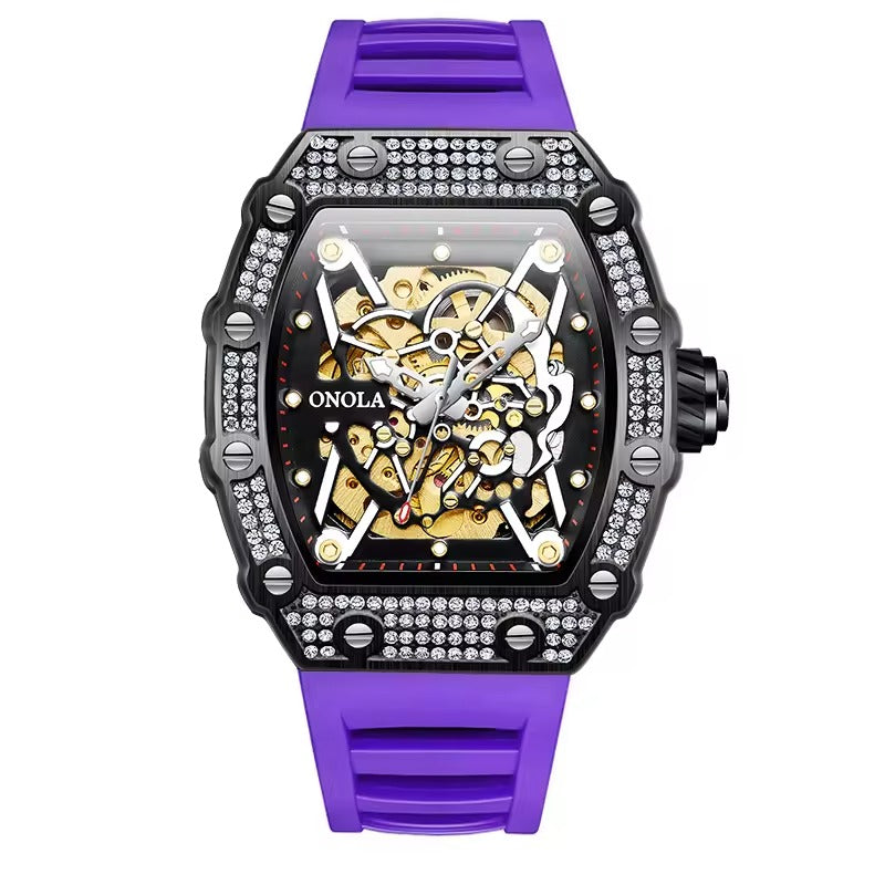 ONOLA Blackstone 3829D Men's Skeleton Automatic-Style Watch