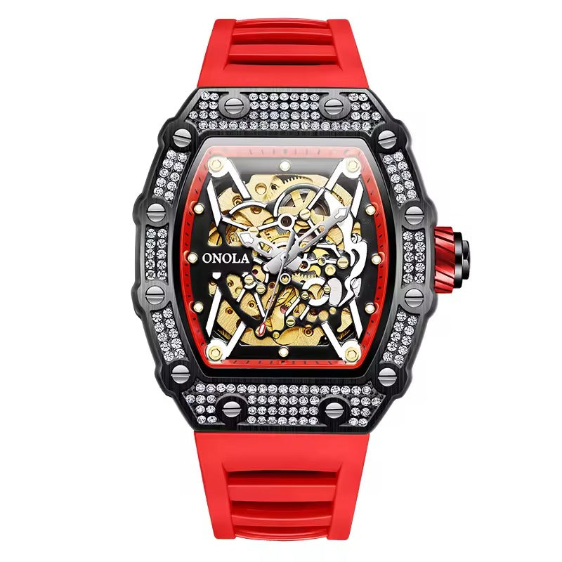 ONOLA Blackstone 3829D Men's Skeleton Automatic-Style Watch