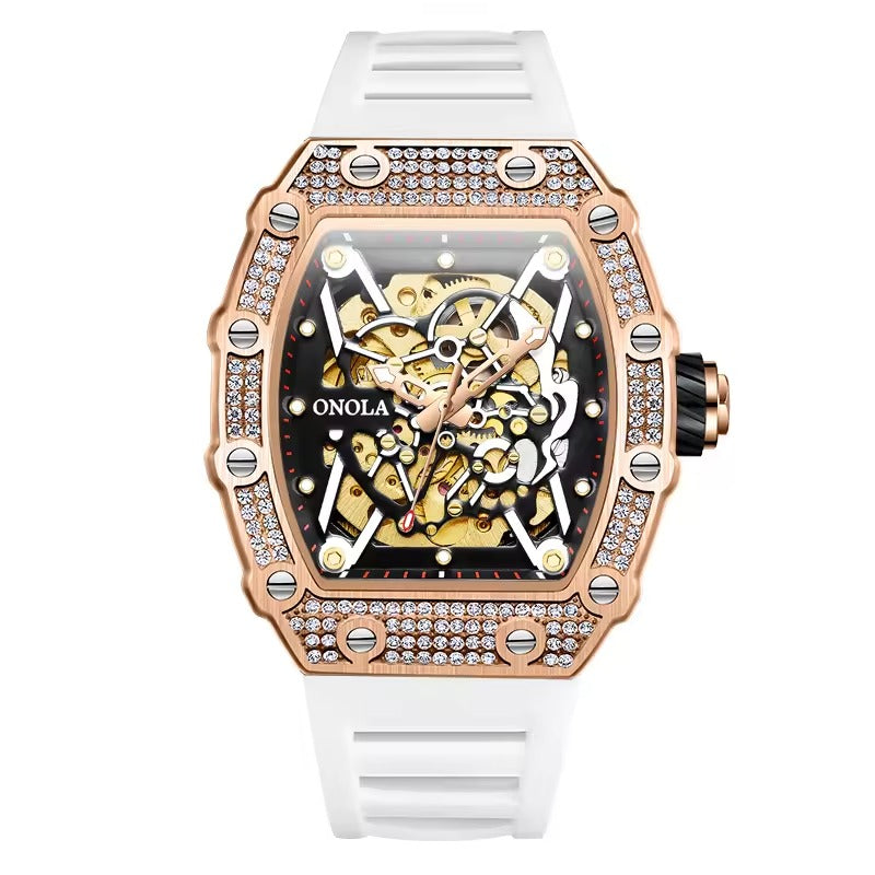 ONOLA Blackstone 3829D Men's Skeleton Automatic-Style Watch