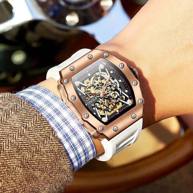 ONOLA Alabaster 3829 Men's Skeleton Watch